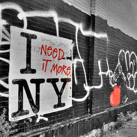 I Need it More NY White Modern Wood Framed Art Print by Terrible, Aurelien