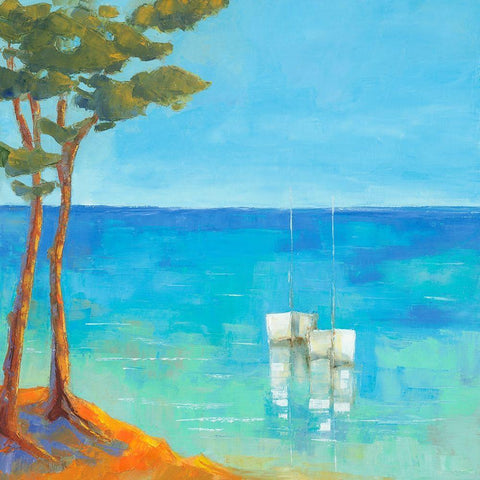 Mediterranee I Gold Ornate Wood Framed Art Print with Double Matting by Pivier-Attolini, Regine