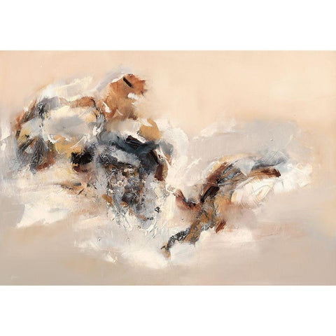 Reflets White Modern Wood Framed Art Print by Ball, Veronique