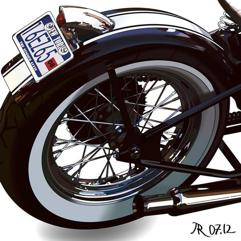 Bobber Detail White Modern Wood Framed Art Print by Strapelias - PR, Pierre