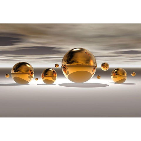 Golden Bowl II Black Modern Wood Framed Art Print by Hillert, Peter