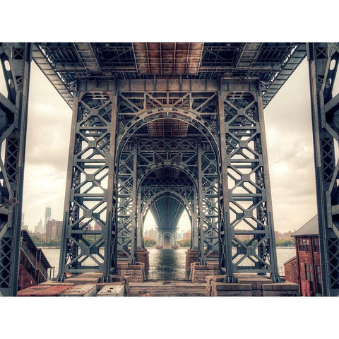 Under the Bridge - Colour White Modern Wood Framed Art Print by Terrible, Aurelien