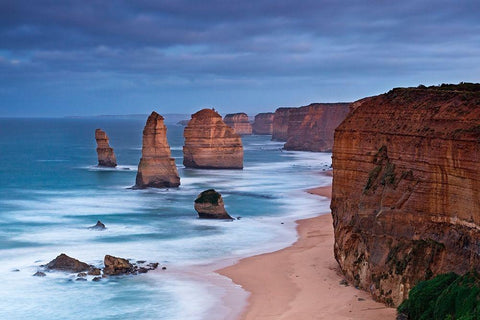 Great Ocean Road Australia White Modern Wood Framed Art Print with Double Matting by Ernemann, Lothar