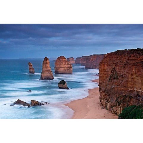 Great Ocean Road Australia Gold Ornate Wood Framed Art Print with Double Matting by Ernemann, Lothar