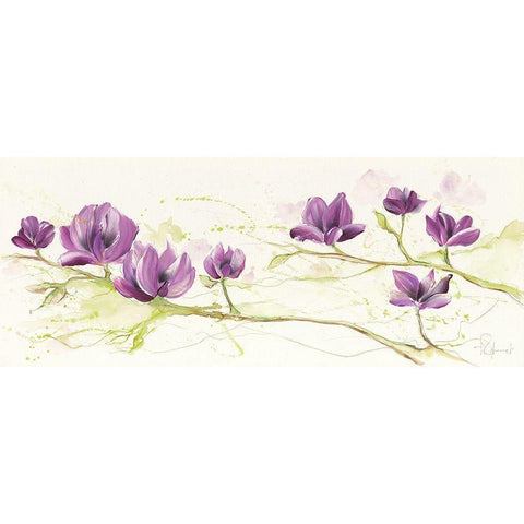 Magnolie II Gold Ornate Wood Framed Art Print with Double Matting by Zacher-Finet, Isabelle