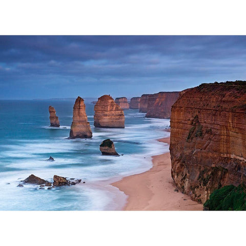 Great Ocean Road Black Modern Wood Framed Art Print with Double Matting by Ernemann, Lothar