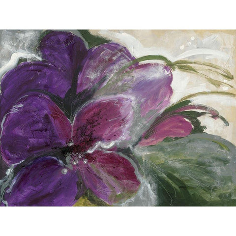 Clematis Black Modern Wood Framed Art Print by Dreyer, Ingeborg