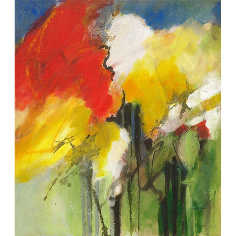 Gartenraum I Black Modern Wood Framed Art Print with Double Matting by Dreyer, Ingeborg