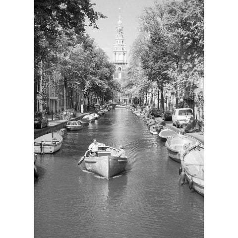 Amsterdam Zuiderkerk Black Modern Wood Framed Art Print with Double Matting by Butcher, Dave