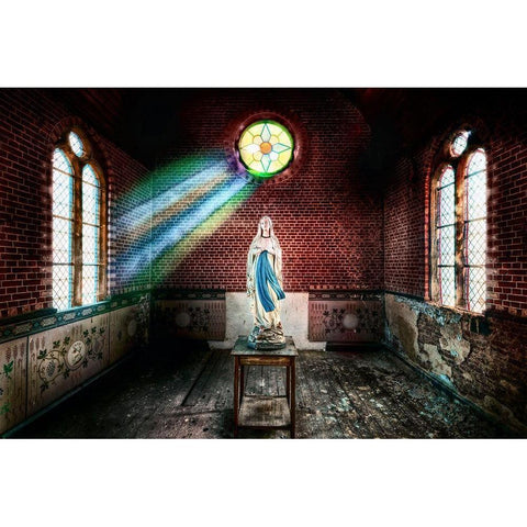 The private Chapel White Modern Wood Framed Art Print by Haker, Matthias