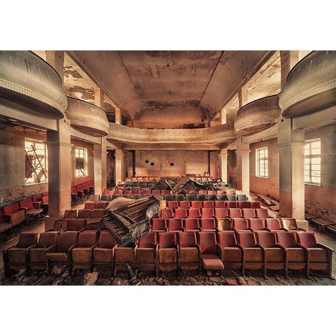 The Show is over Black Modern Wood Framed Art Print with Double Matting by Haker, Matthias