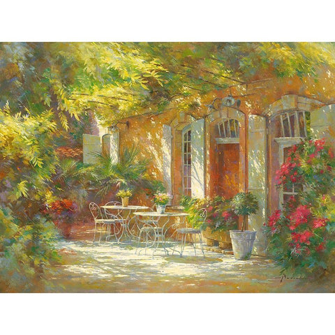 Le vieux relais de poste White Modern Wood Framed Art Print by Messely, Johan