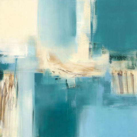 Reflets III Black Modern Wood Framed Art Print with Double Matting by Ball, Veronique