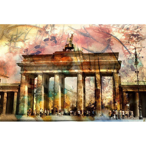 Berlin III White Modern Wood Framed Art Print by Le Visage, J-M