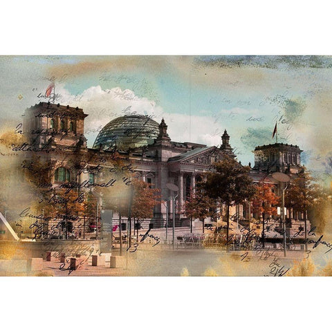 Berlin IV White Modern Wood Framed Art Print by Le Visage, J-M