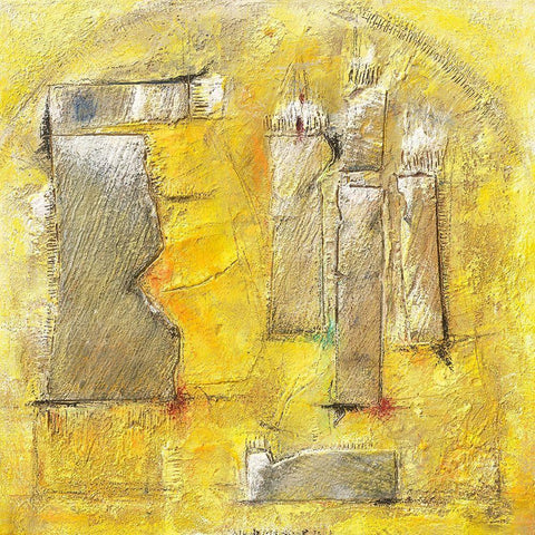 Werk Nr. 08_02 Kein Titel Black Ornate Wood Framed Art Print with Double Matting by Eckerle, Rudi