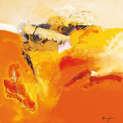 Variations abstraites III Black Modern Wood Framed Art Print with Double Matting by Magis, Pascal