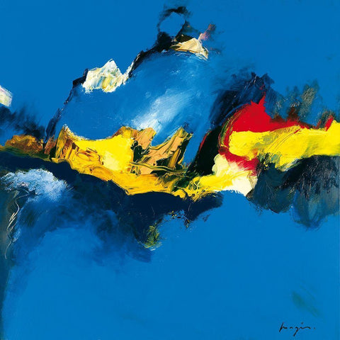 Variations abstraites IV Gold Ornate Wood Framed Art Print with Double Matting by Magis, Pascal