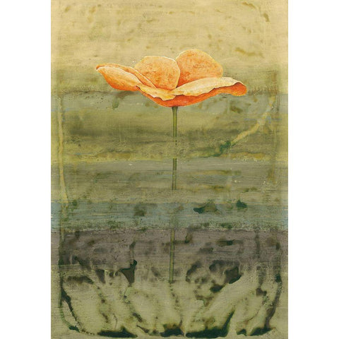 Papaver Black Modern Wood Framed Art Print with Double Matting by Clema
