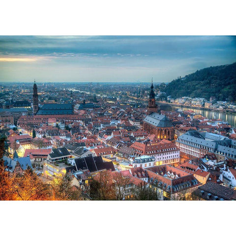 Heidelberg White Modern Wood Framed Art Print by Terrible, Aurelien