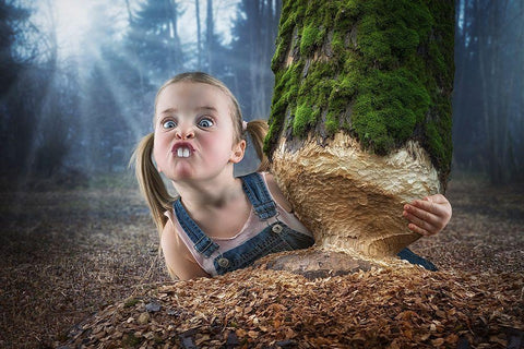 Just a little Beaver White Modern Wood Framed Art Print with Double Matting by John Wilhelm is a Photoholic