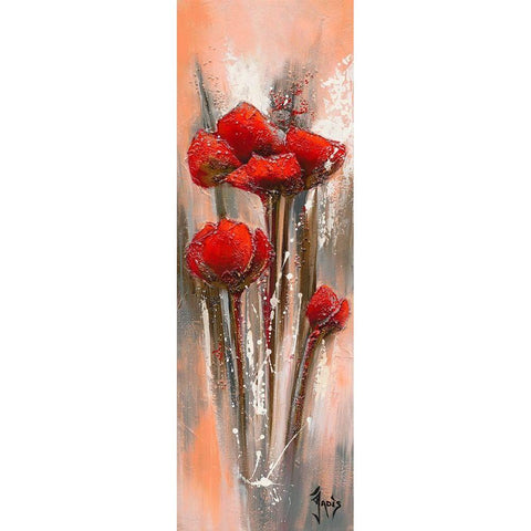 Fleur de lune 5 Black Modern Wood Framed Art Print with Double Matting by Jadis