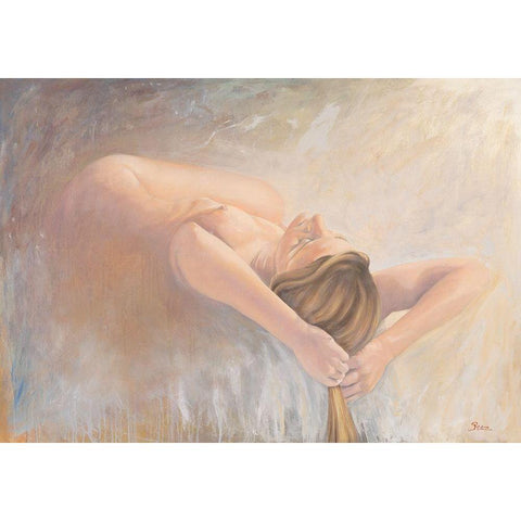 Nude II Gold Ornate Wood Framed Art Print with Double Matting by Mallo, Pierre