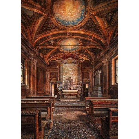 The Private Chapel White Modern Wood Framed Art Print by Haker, Matthias