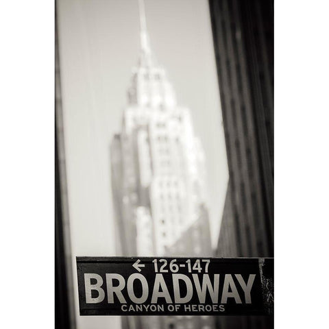 Broadway Black Modern Wood Framed Art Print with Double Matting by Bertrande, Arnaud