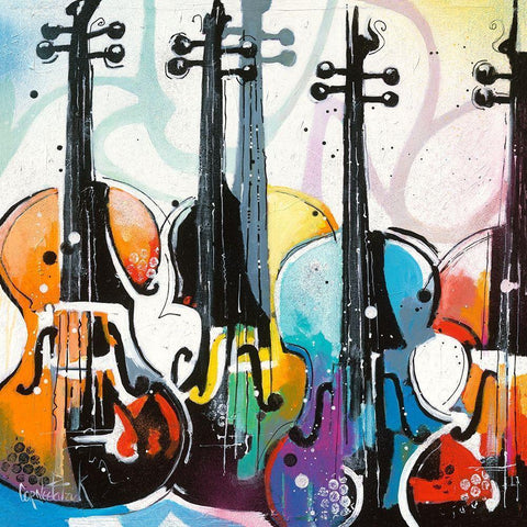 Variation for Violin I Black Modern Wood Framed Art Print by Cornee, Patrick