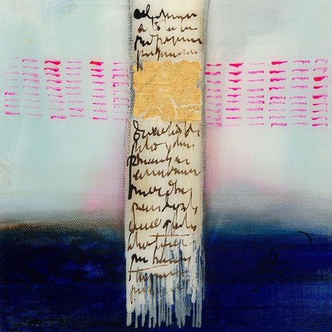 Amor Gold Ornate Wood Framed Art Print with Double Matting by Leys, Gemma