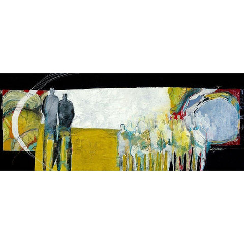 Together again Black Modern Wood Framed Art Print with Double Matting by van Ginkel, Marjolijn