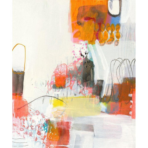 Weite Kreise Black Modern Wood Framed Art Print with Double Matting by Schafer, Jenny