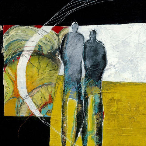 Together again I White Modern Wood Framed Art Print by van Ginkel, Marjolijn