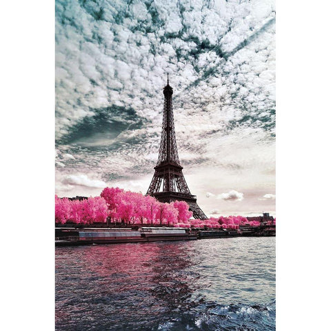 IR on Lady-Paris - Infrared Photography  White Modern Wood Framed Art Print by Gee, Tonee