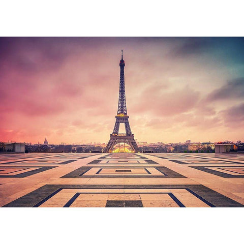 Awakening Paris White Modern Wood Framed Art Print by Haker, Matthias