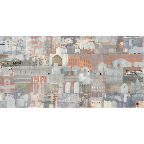 Winterwonderland Black Modern Wood Framed Art Print with Double Matting by Richter-Armgart, Rose