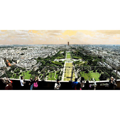 Champ-de-Mars White Modern Wood Framed Art Print by Tomas, Lisa