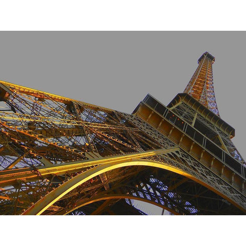 Tour en or Black Modern Wood Framed Art Print by Tomas, Lisa