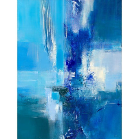 La vie en bleu IIÂ  Black Modern Wood Framed Art Print by Ball, Veronique
