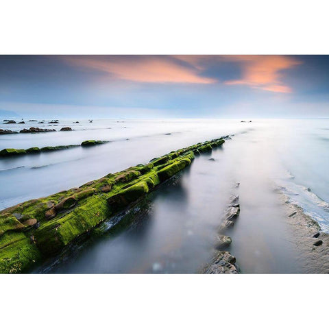 Barrika II White Modern Wood Framed Art Print by Bertrande, Arnaud