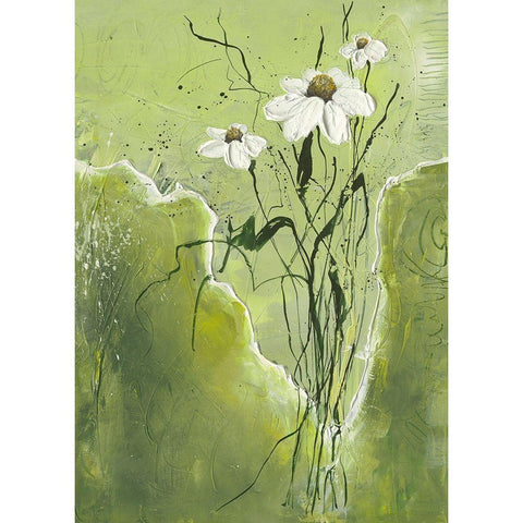 Quand je me promene... II White Modern Wood Framed Art Print by Zacher-Finet, Isabelle