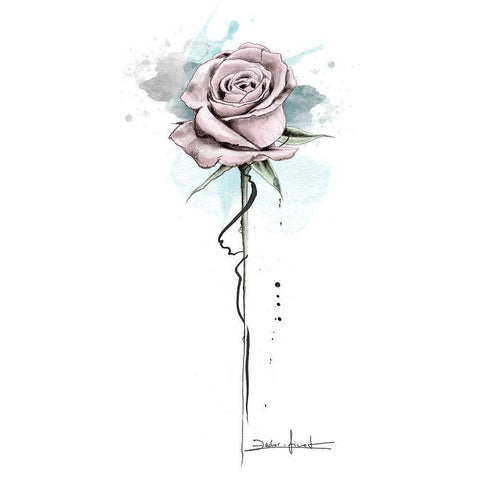 Urban Romance II Black Modern Wood Framed Art Print with Double Matting by Zacher-Finet, Isabelle