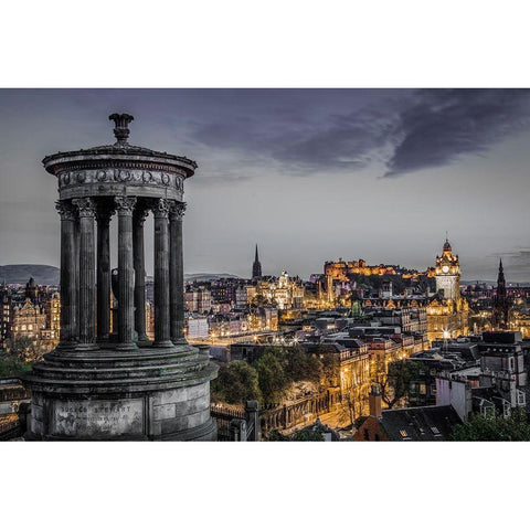 Edinburgh White Modern Wood Framed Art Print by Ronin