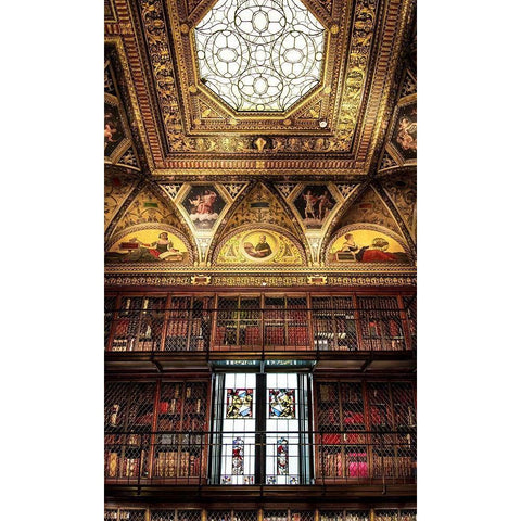 Library Room II White Modern Wood Framed Art Print by Ronin