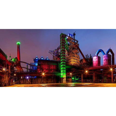 Landschaftspark White Modern Wood Framed Art Print by Ronin