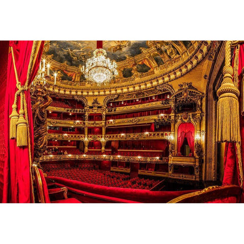 Opera Room III Gold Ornate Wood Framed Art Print with Double Matting by Ronin