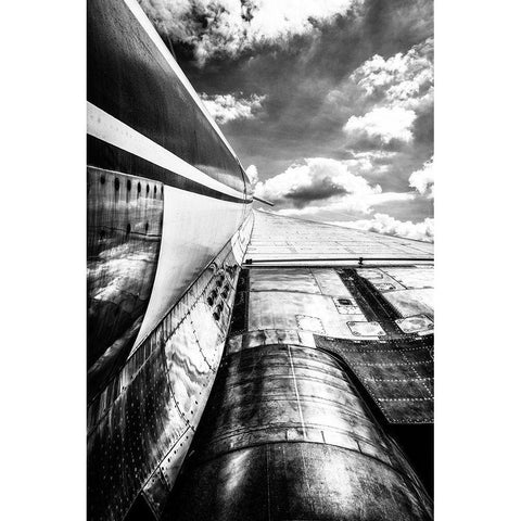 Concorde Wing White Modern Wood Framed Art Print by Ronin