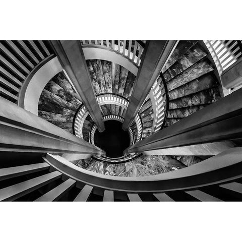 Royal staircase White Modern Wood Framed Art Print by Ronin