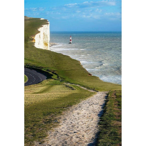 Beachy Head Gold Ornate Wood Framed Art Print with Double Matting by Copeland, Gill